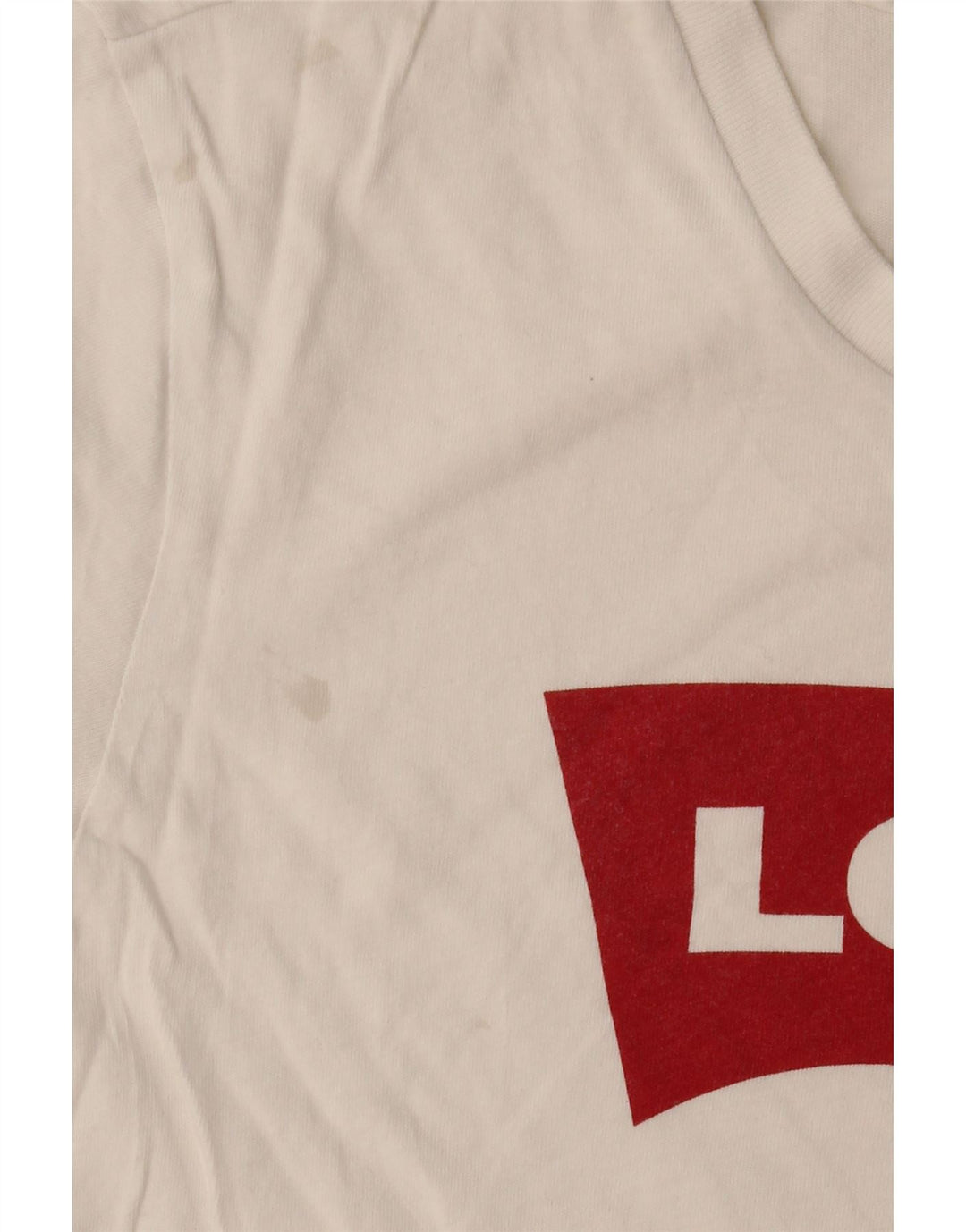 Levi's Grafisk T-shirt top til kvinder UK 14 Medium White