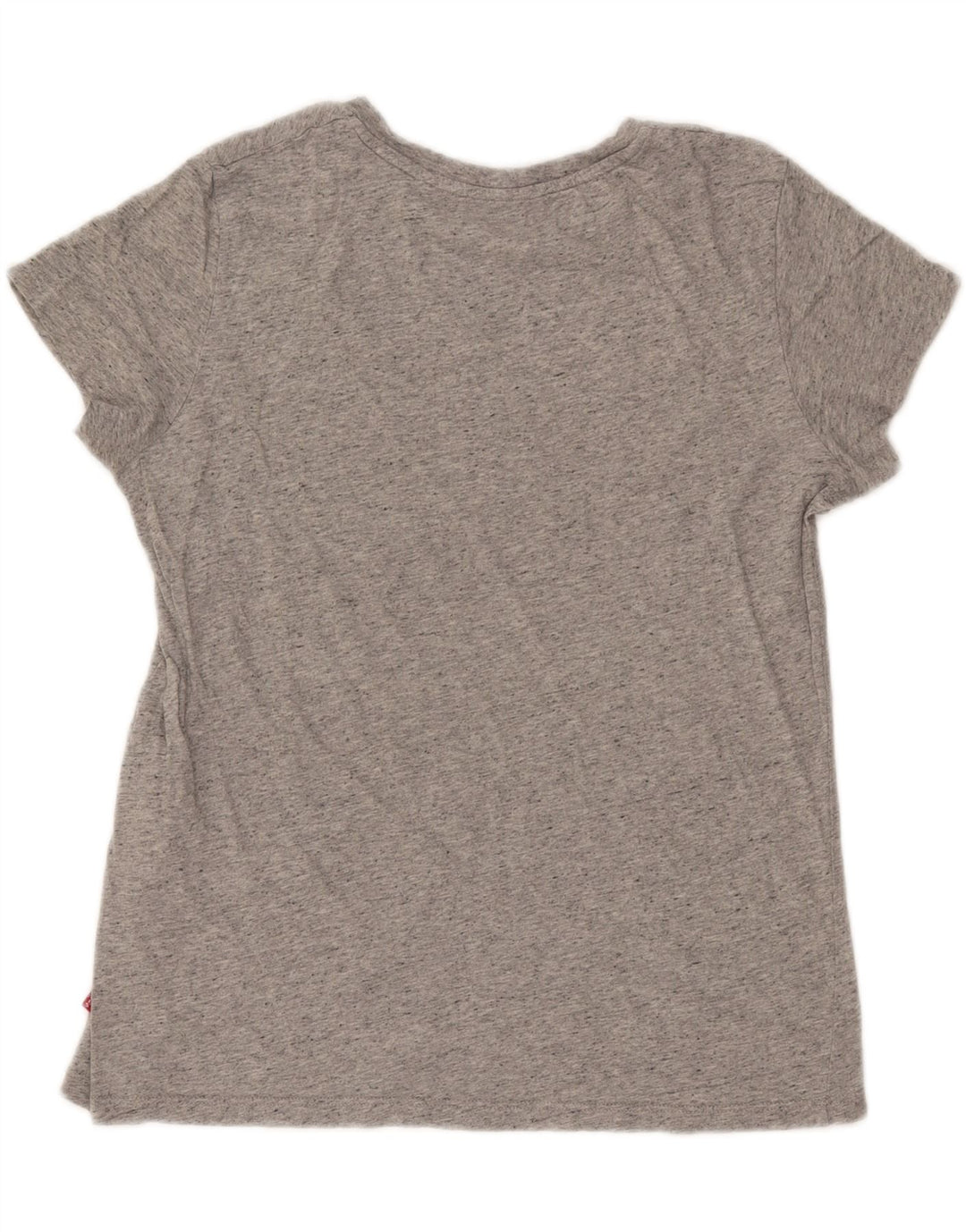 LEVI'S Womens Graphic T-Shirt Top UK 14 Medium Grey Flecked Cotton Vintage Levi's and Second-Hand Levi's from Messina Hembry 