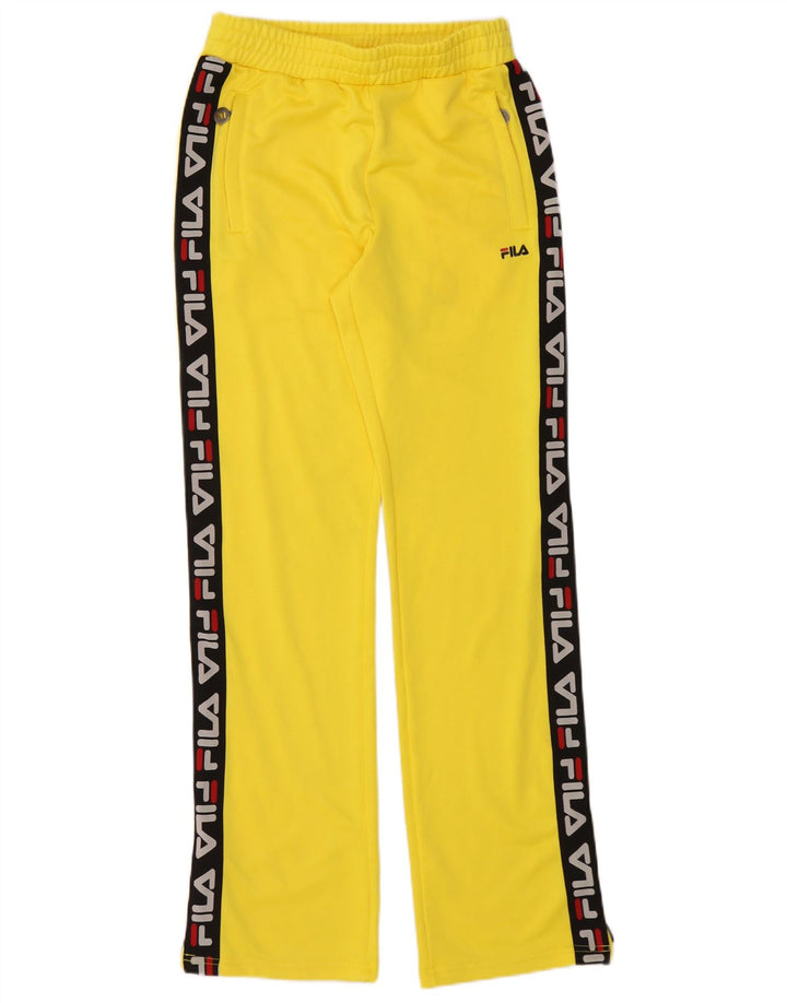 Fila Træningsdragtsbukser til kvinder UK 6 XS Gul Colourblock Polyester