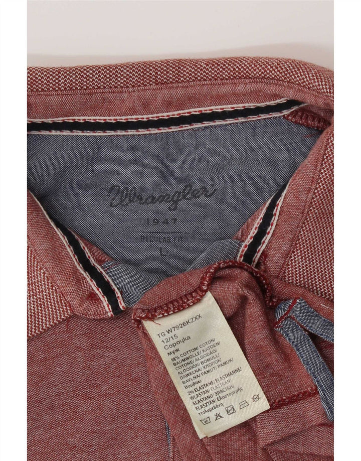 Wrangler Herre Regular Fit Polo Shirt Stor Bourgogne bomuld