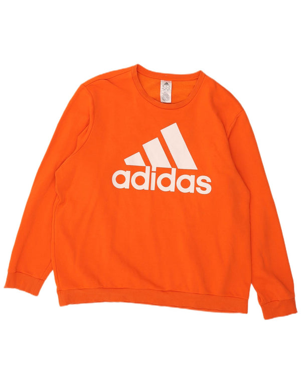 Adidas grafisk sweatshirt til mænd 2XL orange bomuld