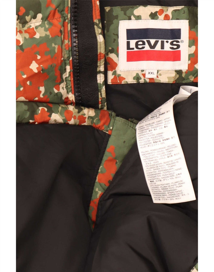 Levi's Polstret Herrejakke UK 44 2XL Flerfarvet Camouflage Polyester