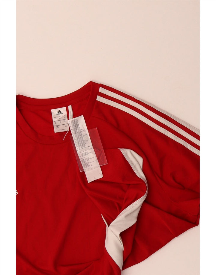 ADIDAS Mens Climalite T-Shirt Top XL Red Polyester