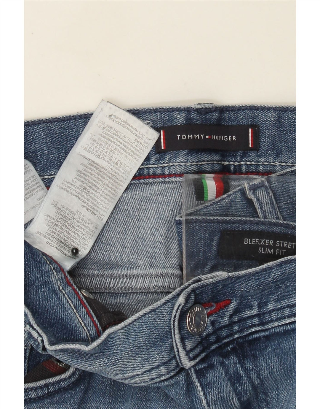 Tommy Hilfiger Herre Bleecker Slim Jeans W38 L27 Blå Bomuld