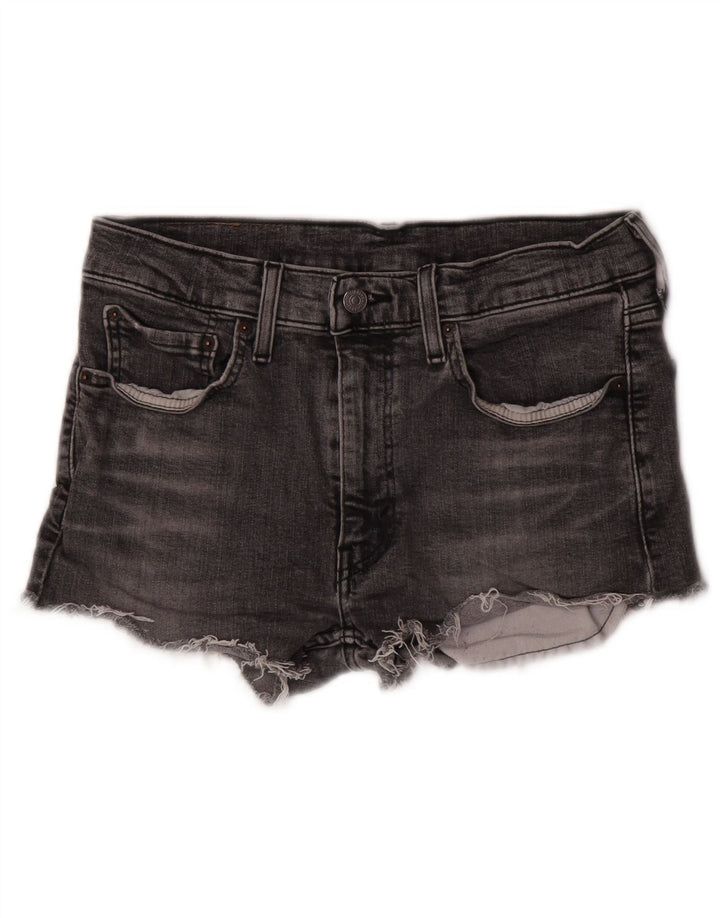 Levi's Womens 519 Distressed Denim Hot Pants W32 Large Grå Bomuld