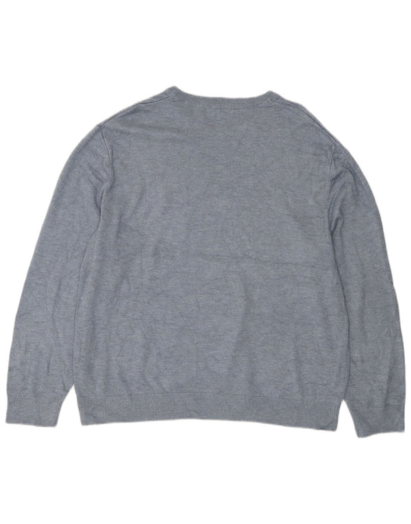 NAUTICA Dame Boat Neck Jumper Sweater UK 18 XL Blå Bomuld