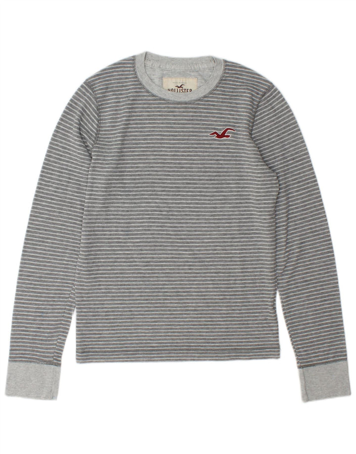 Hollister Herre Top Langærmet Lille Grå Stribet