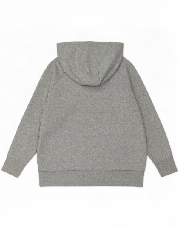 Nike Dame Dri Fit Hættetrøje Sweater UK 16 Stor Grå Polyester