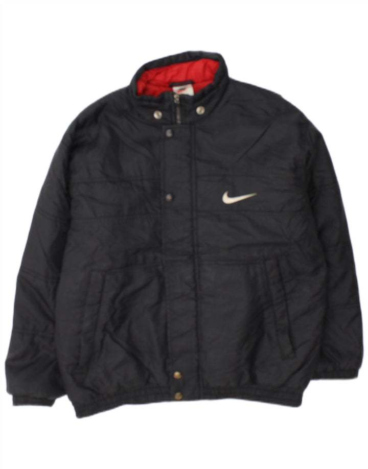 Nike drenge grafisk polstret jakke 12-13 år stor sort nylon