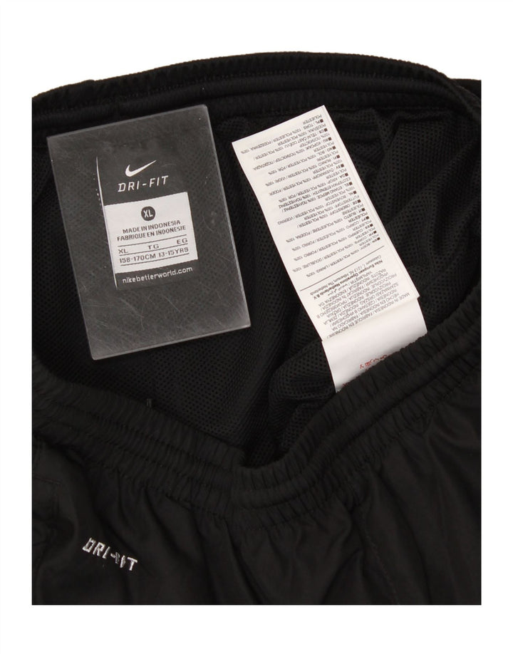 NIKE Boys Dri Fit Tracksuit Trousers 13-14 Years XL Black Polyester Vintage Nike and Second-Hand Nike from Messina Hembry 
