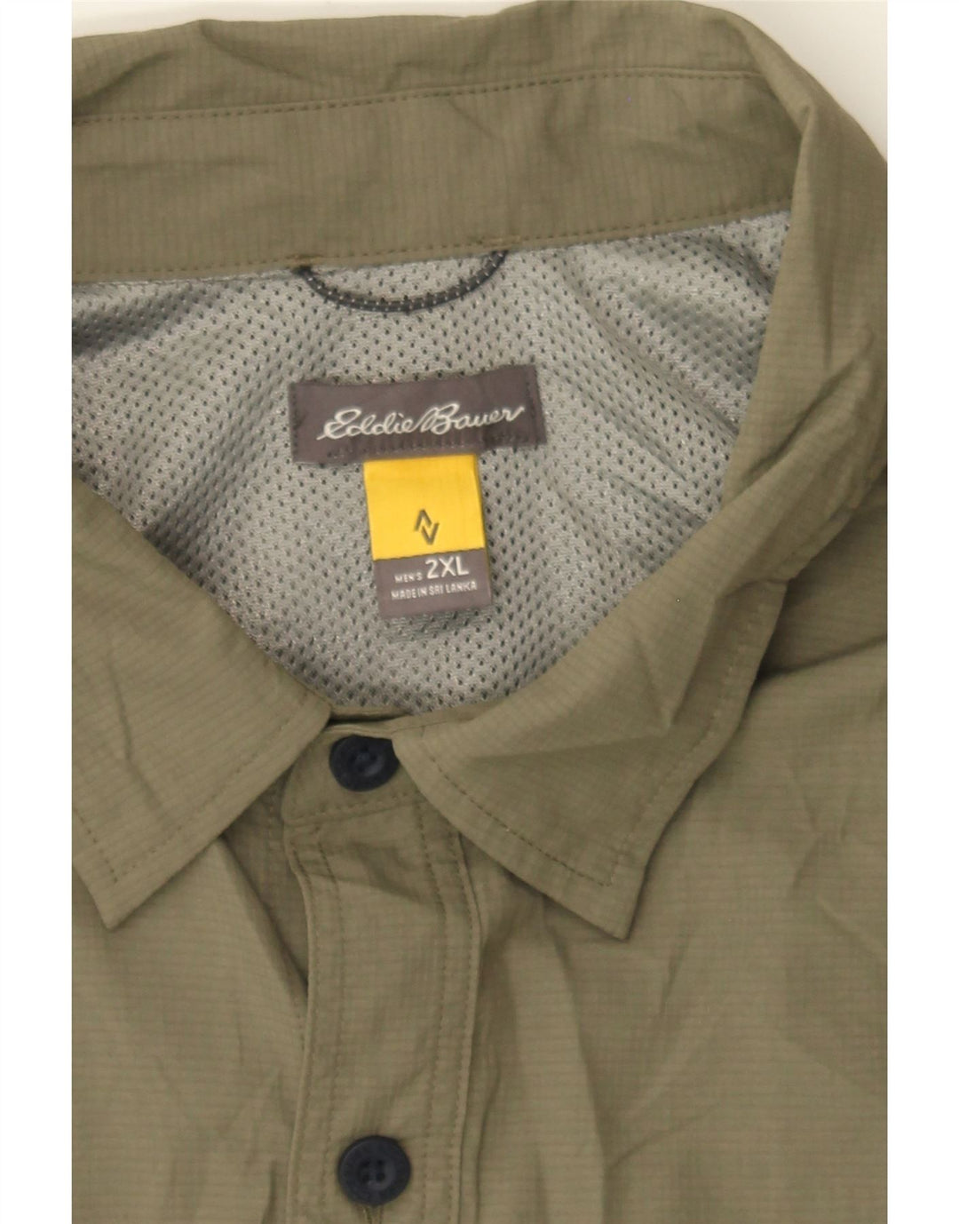 EDDIE BAUER Mens Shirt 2XL Khaki Nylon Vintage Eddie Bauer and Second-Hand Eddie Bauer from Messina Hembry 