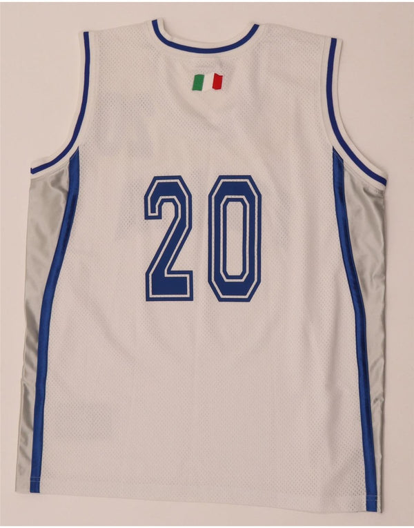 Champion Boys Italia Grafisk Vest Top 15-16 år 2XL Hvid Colourblock