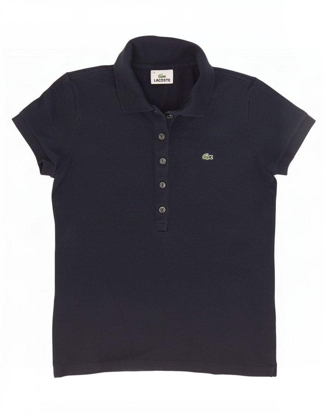 Lacoste Dame Polo Shirt Størrelse 38 Medium Navy Blue Bomuld