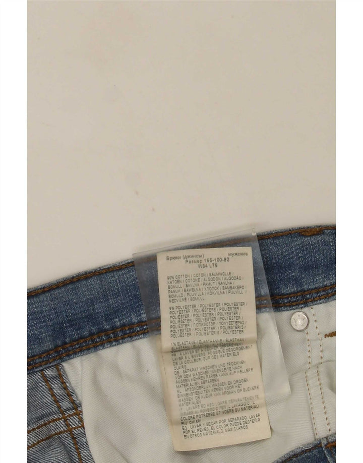 Wrangler Herre Texas Slim Jeans W33 L30 Blå Bomuld