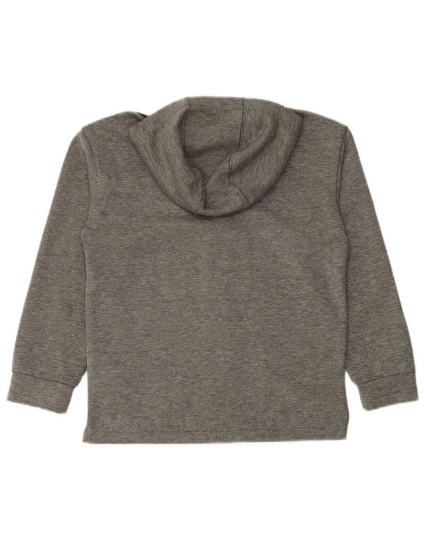 PUMA drenge grafisk hættetrøje med lynlås 9-10 år grå farveblok polyester