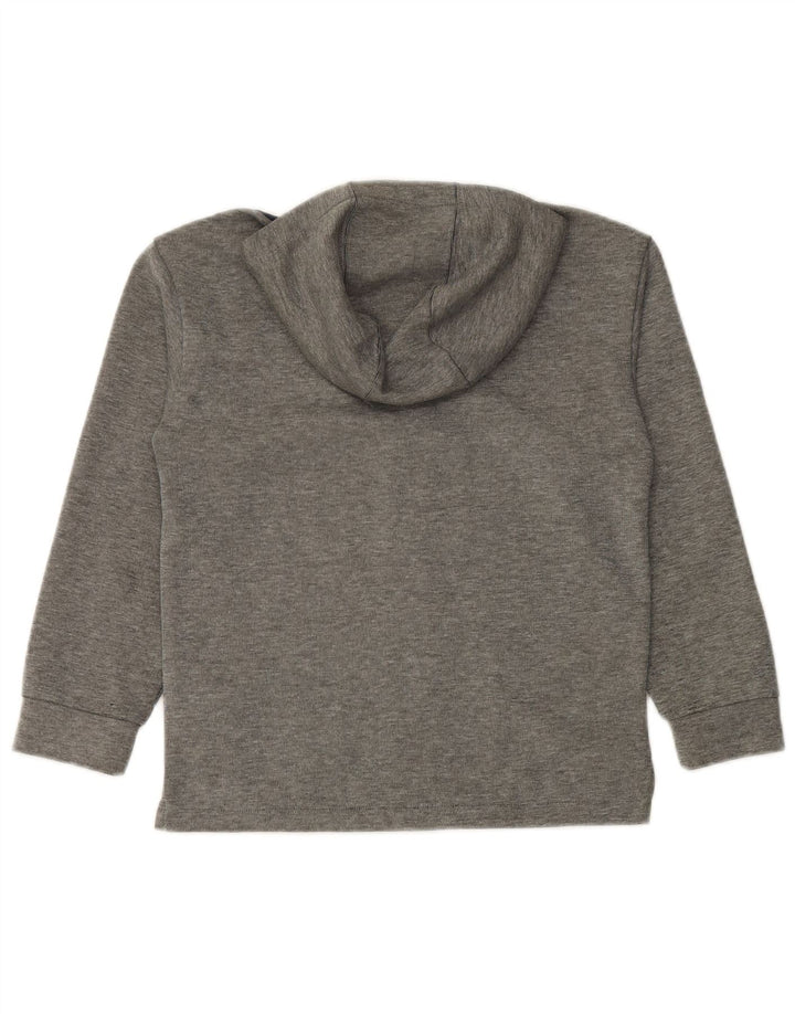 PUMA drenge grafisk hættetrøje med lynlås 9-10 år grå farveblok polyester