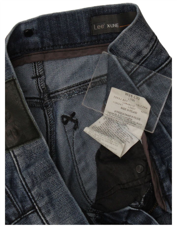Lee Dame Lynn Straight Jeans W25 L28 Marineblå Bomuld