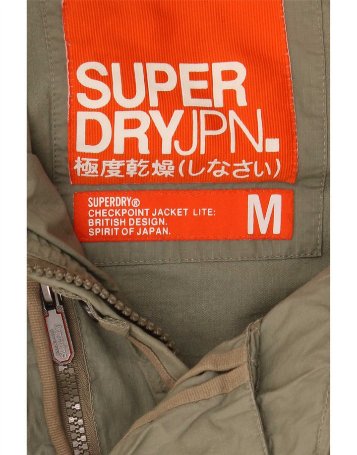 Superdry Parkajakke med hætte til kvinder UK 12 Medium Khaki Bomuld