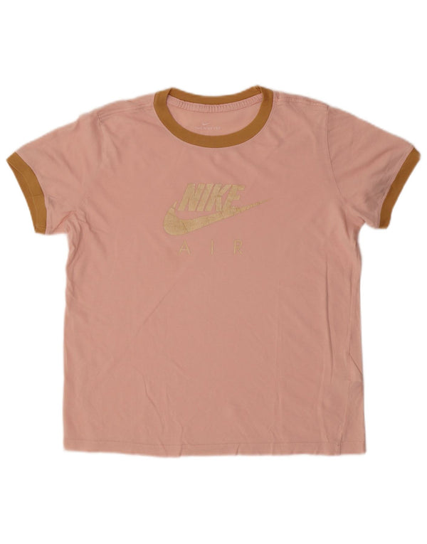 NIKE piger grafisk t-shirt top 13-14 år XL Pink bomuld
