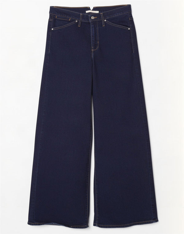 Levi's Womens 318 Shaping Wide Leg Jeans W30 L30 Navy Blue