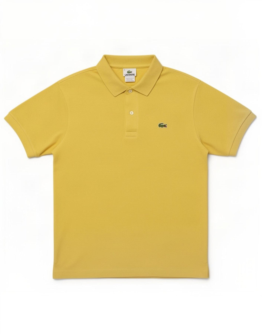 Lacoste herre poloshirt størrelse 4 Medium gul bomuld