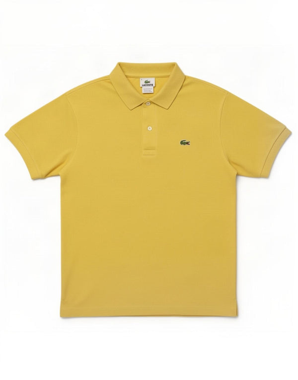 Lacoste herre poloshirt størrelse 4 Medium gul bomuld