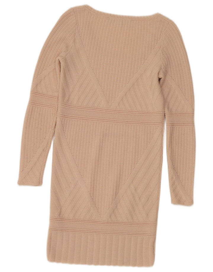 French Connection Dame Jumper Kjole UK 6 XS Beige Uld