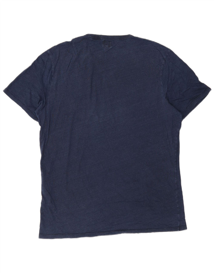 LEVI'S T-shirt top til mænd Stor marineblå flækket bomuld