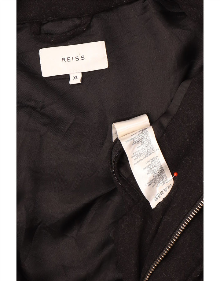 Reiss Polstret Herrejakke UK 42 XL Sort Uld