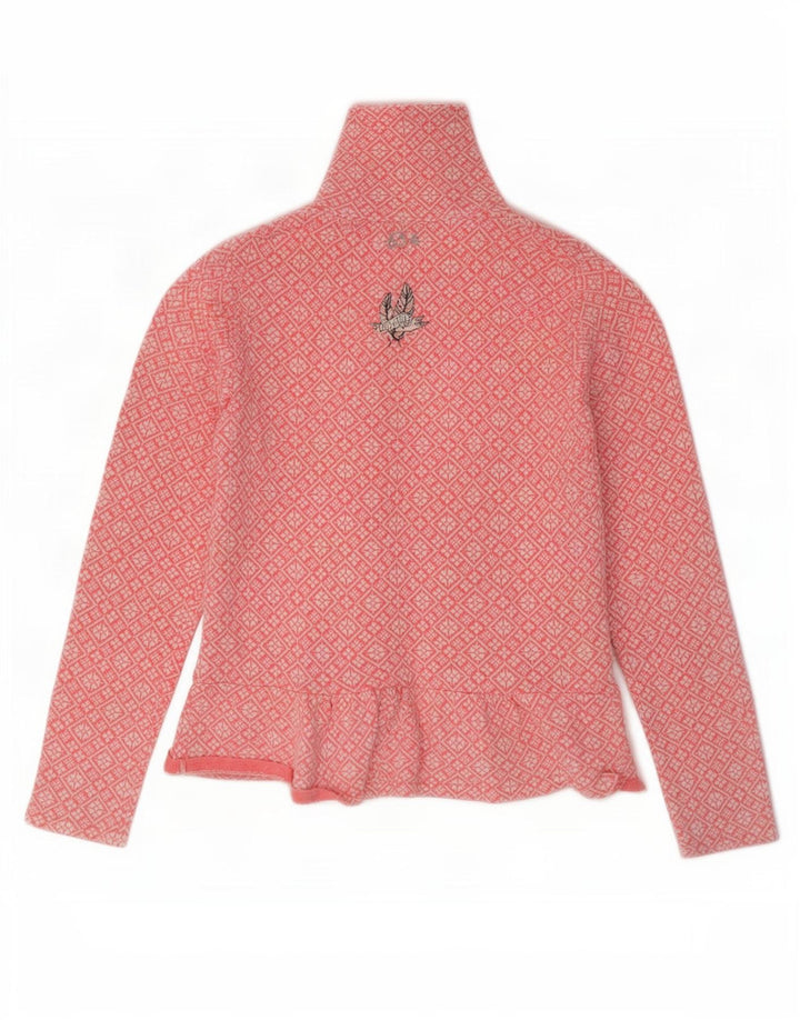 Odd Molly Dame Cardigan Sweater Størrelse 2 Medium Pink Geometrisk Bomuld