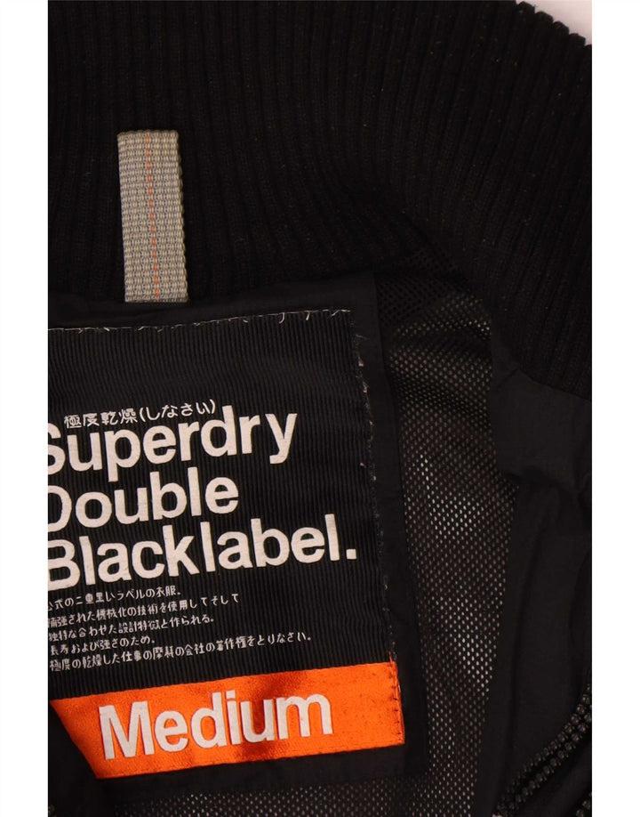 Superdry Windbreaker Jacket til kvinder UK 14 Medium Black Polyester