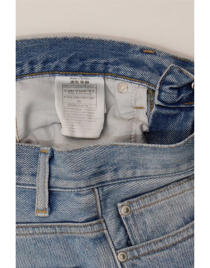 Carhartt lige jeans til kvinder W26 L28 blå bomuld