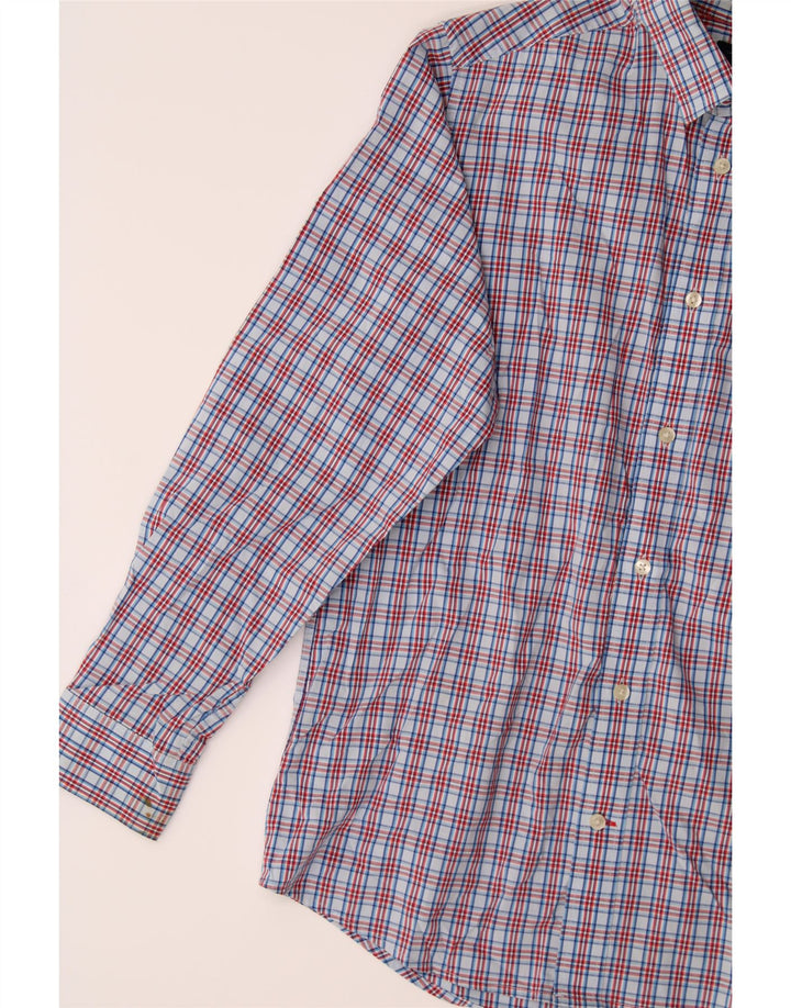 TOMMY HILFIGER Boys Shirt 15-16 Years Blue Check Cotton Vintage Tommy Hilfiger and Second-Hand Tommy Hilfiger from Messina Hembry 