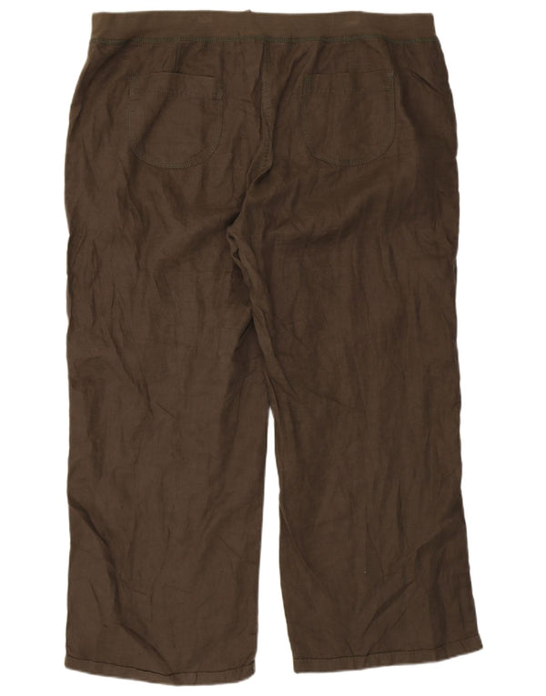 Marks & Spencer Lige fritidsbukser til kvinder UK 20 2XL W40 L28 Khaki