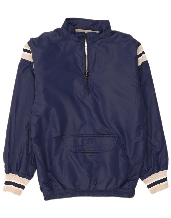 RUSSELL ATHLETIC Herre Anorak Jacket UK 36 Small Navy Blue Colourblock