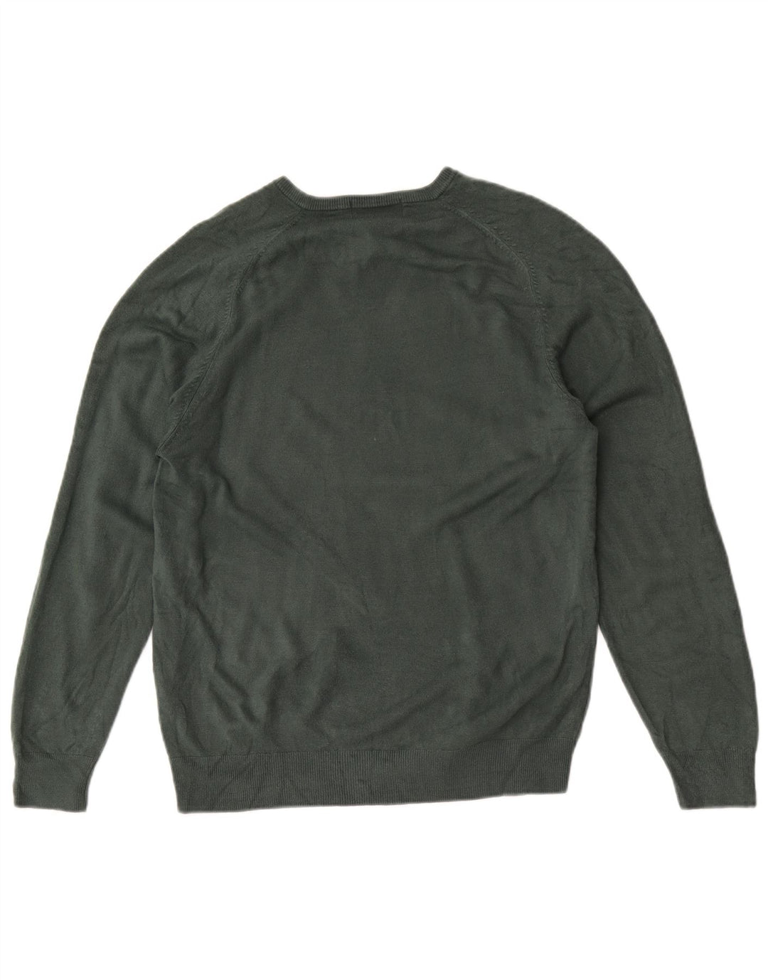 MARKS & SPENCER Herre V-hals sweater UK 38/40 Medium Green