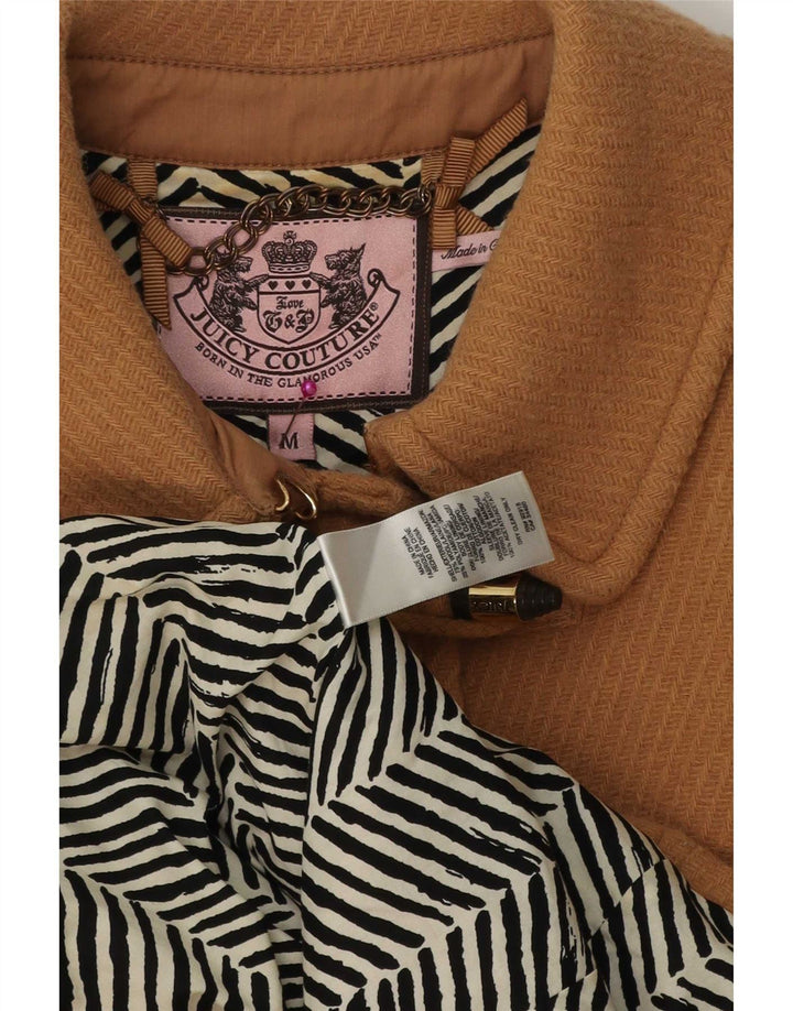 Juicy Couture Dame Duffle Jacket UK 12 Medium Brun Uld