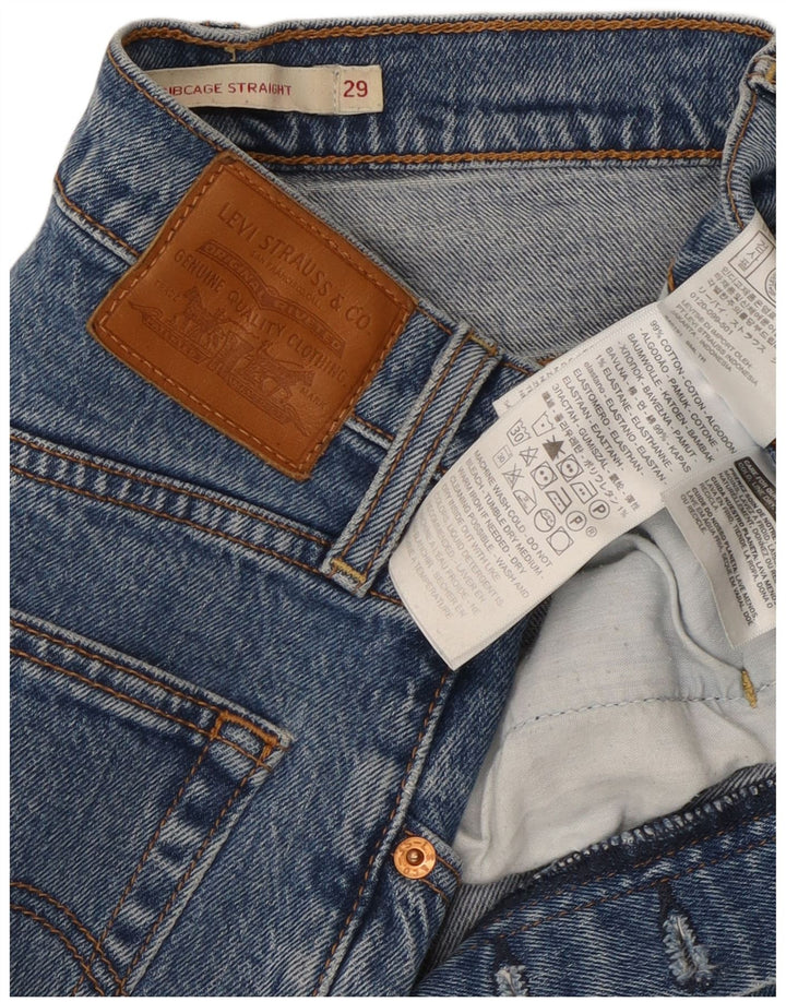 Levi's Dame Ribcage Straight Jeans W29 L28 Blå Bomuld
