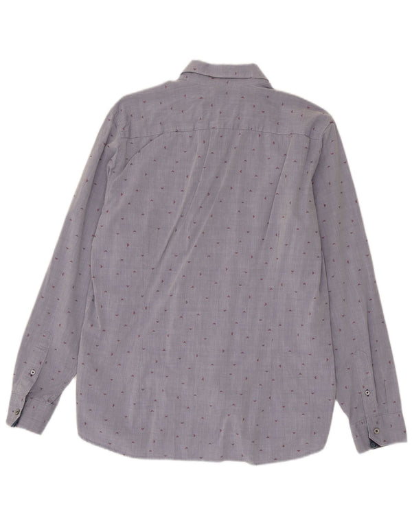 Ted Baker Herreskjorte str. 4 Large Blue Spotted Cotton