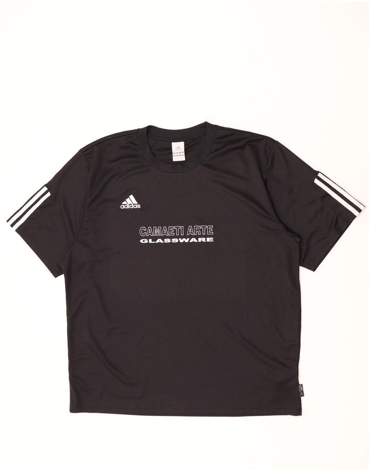 Adidas Herre Climalite Graphic T-Shirt Top XL Sort Polyester