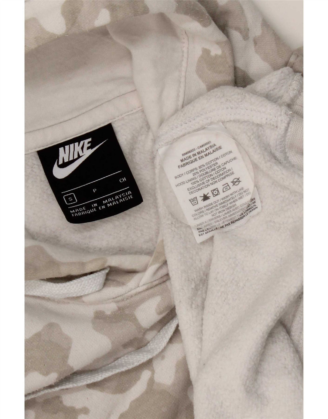 Nike hættetrøje til mænd, lille grå camouflage bomuld
