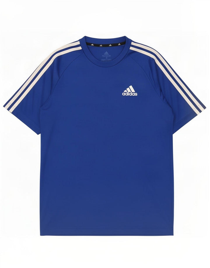 Adidas Herre Aeroready T-Shirt Top Lille Blå Polyester
