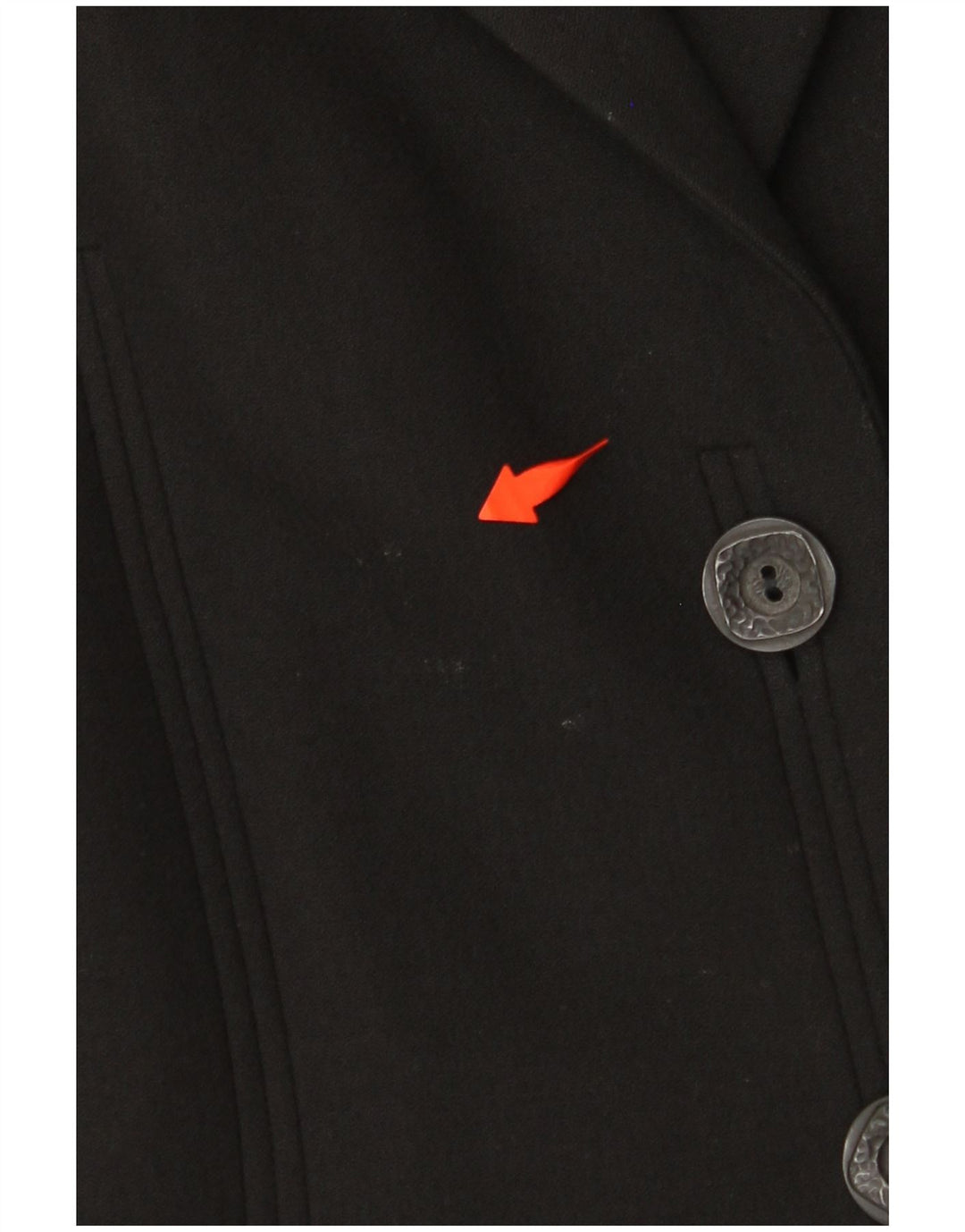 LES COPAINS Dame Overfrakke UK 14 Medium Sort Viscose