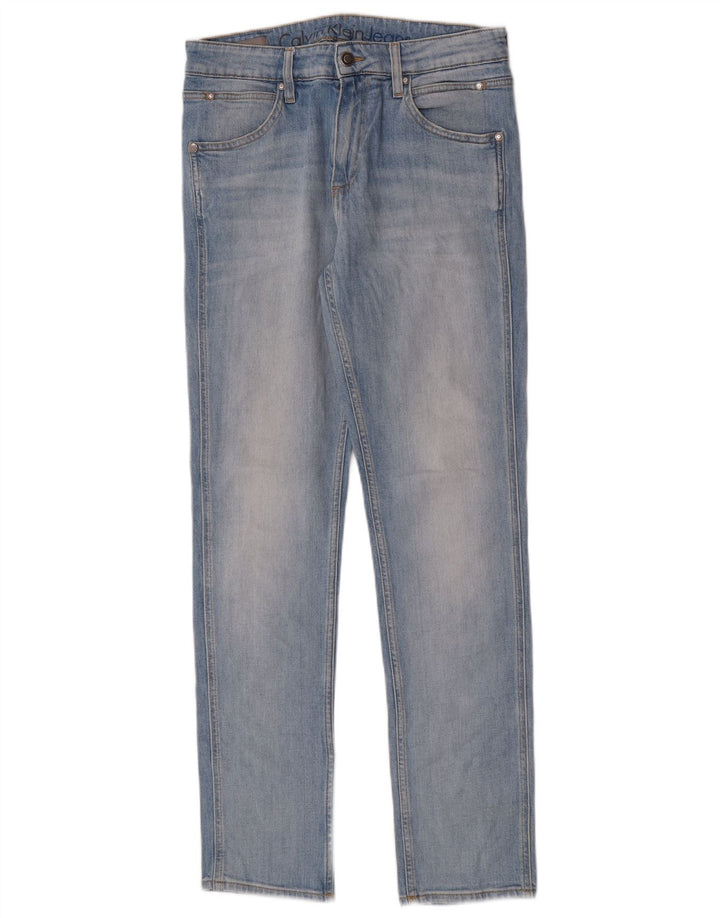 Calvin Klein Herre Slim Jeans W31 L32 Blå Bomuld