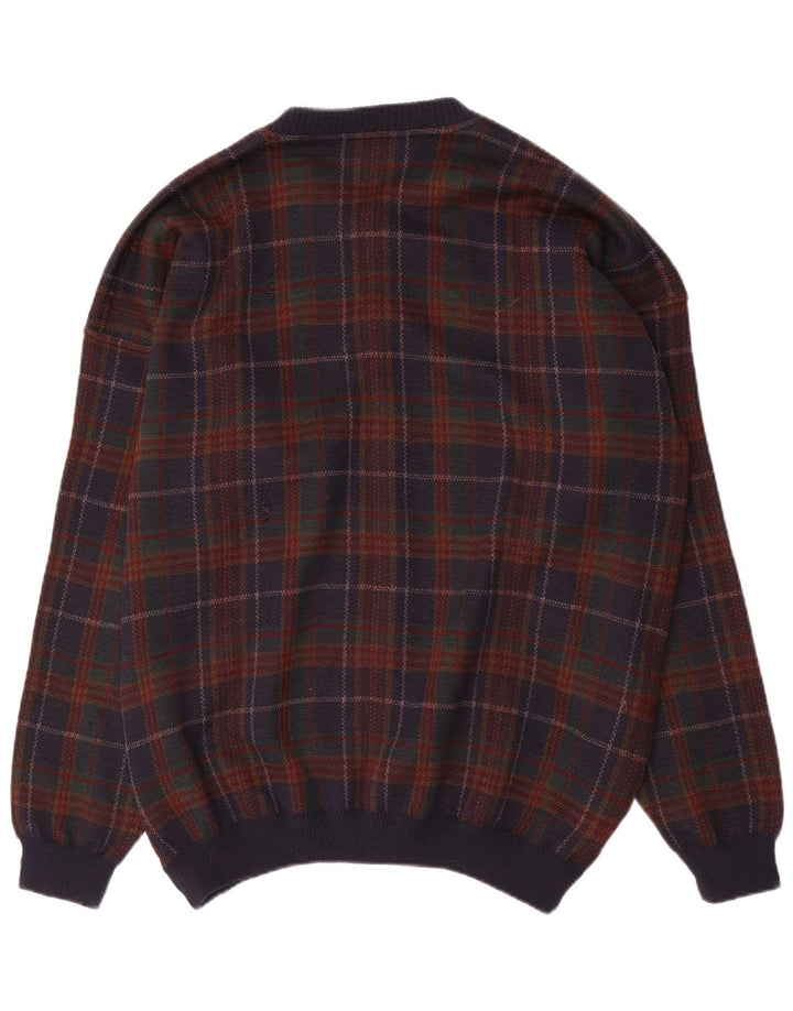 Canda Herre Cardigan Sweater 2XL Flerfarvet ternet akryl
