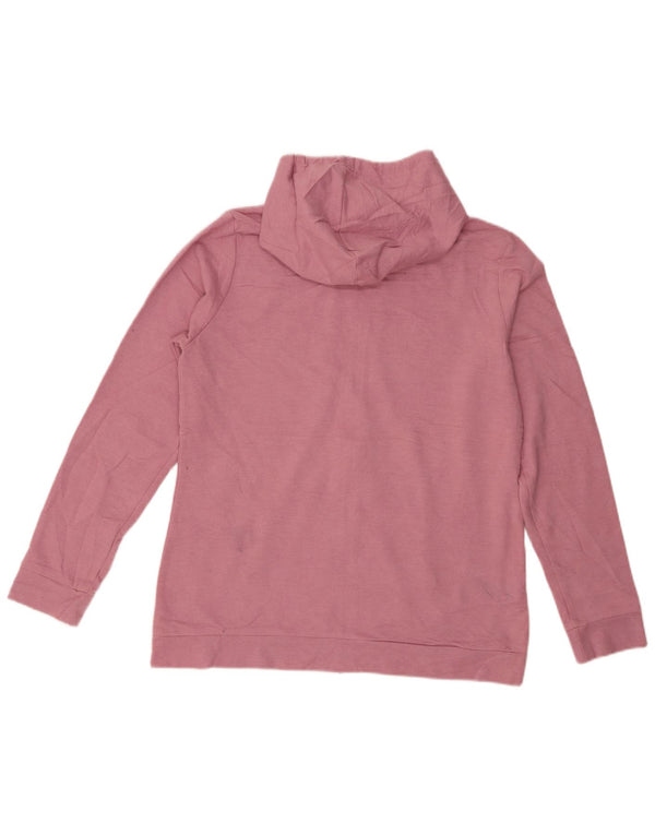 Eddie Bauer Dame Hættetrøje Sweater UK 14 Medium Pink Bomuld