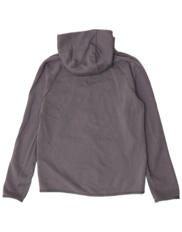 Nike Boys Zip Hoodie Sweater 13-14 Years XL Grey Cotton