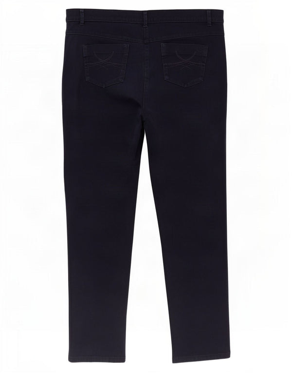 Marks & Spencer Dame Slim Casual Bukser UK 18 XL W40 L30 Navy Blue
