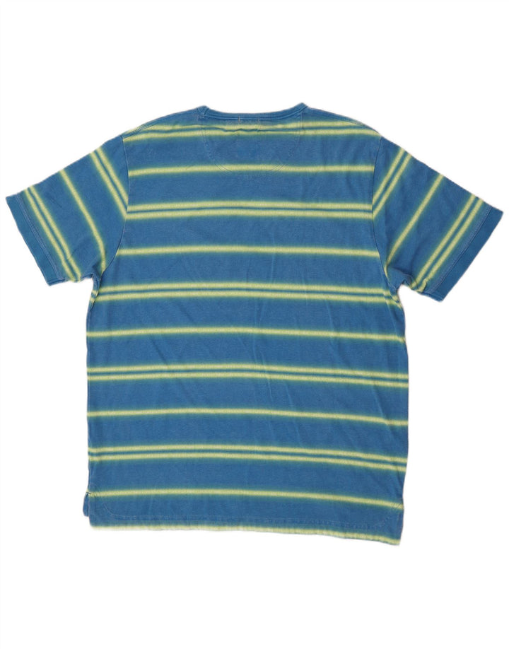 Fat Face Herre T-Shirt Top Stor Blå Stribet Bomuld