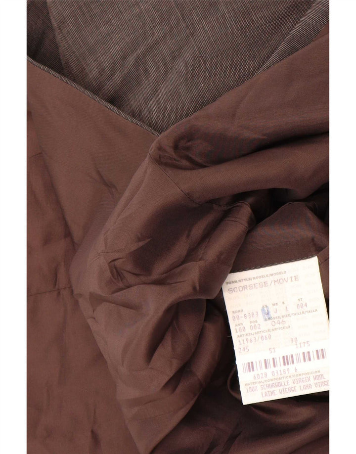 Hugo Boss Herre 3-knaps blazerjakke EU 46 Small Grey Virgin Wool
